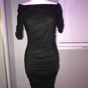 Black off the shoulder dress